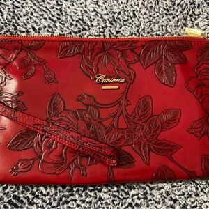 Cuoieria Fiorentina Red Leather Zip Pouch
